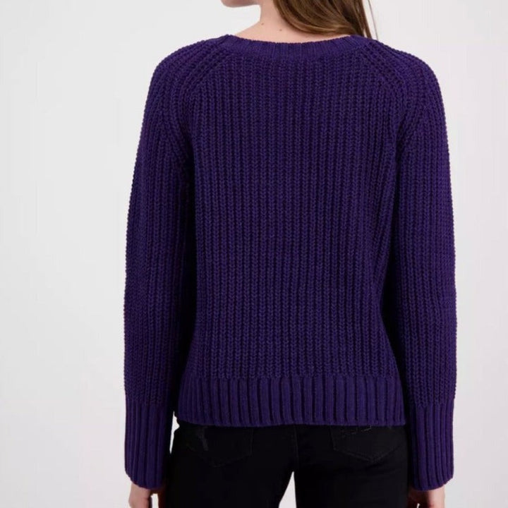 Monari Chenille Crewneck Sweater - Ink(purple)