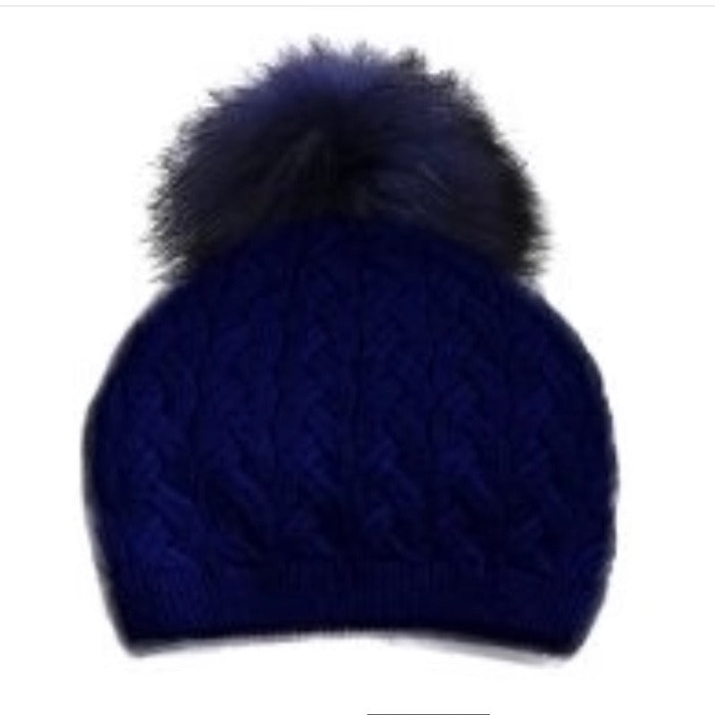 PNYC Emma Cable Beanie - Navy