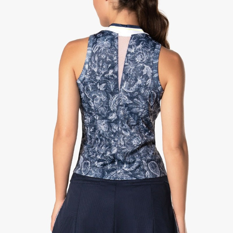 Lucky In Love Fonce Toile Rib Tank - Midnight