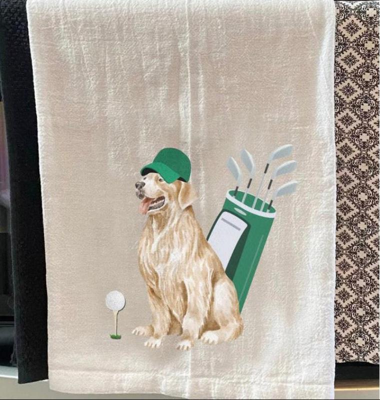 Golden Retriever Tea Towel