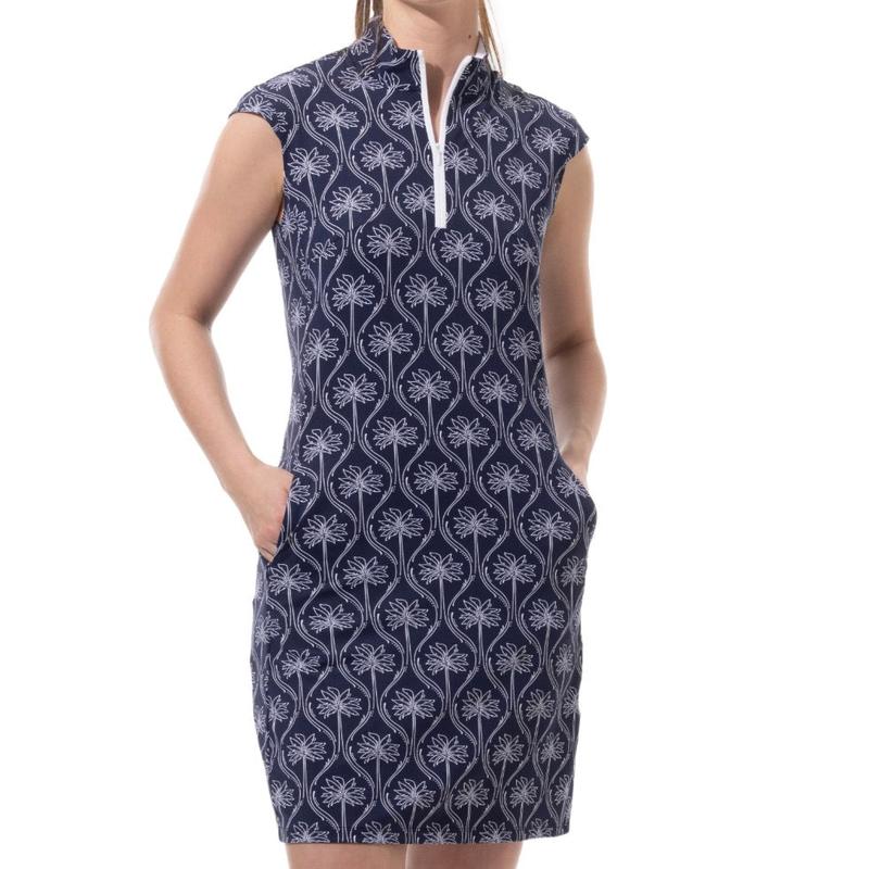 SanSoleil Solstyle S/L Dress - Black/White
