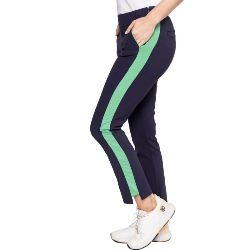 Golftini Ankle Pants - Navy/Green
