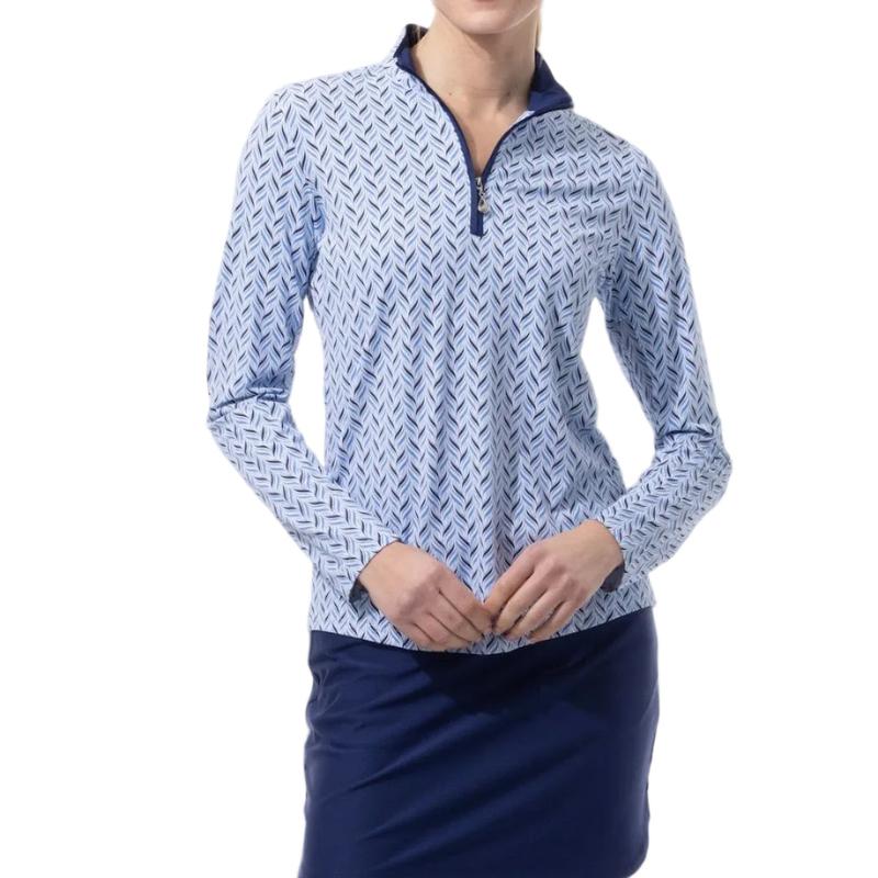 SanSoleil Soltek Lux L/S Mock - Waverly Navy