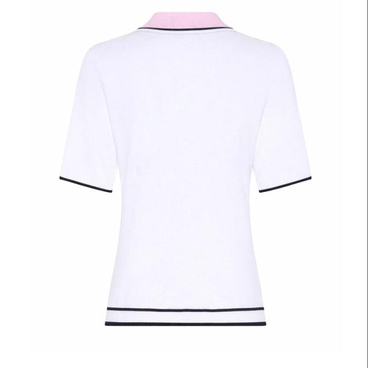 Micha S/S Polo - White/Pink