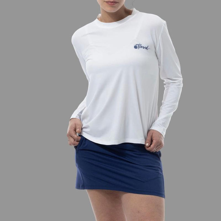 SanSoleil Sunglow Racquets L/S T-Shirt - White