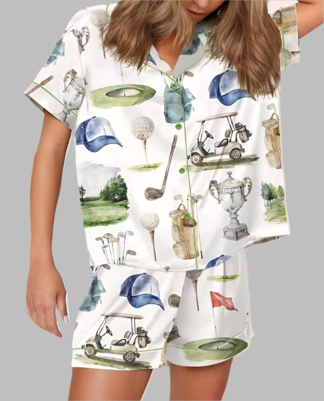 SheShow Golf Pajamas, Short - Multi