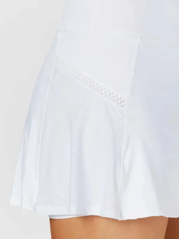 Sofibella Trés Angled Blanc Flounce Skort (14") - White