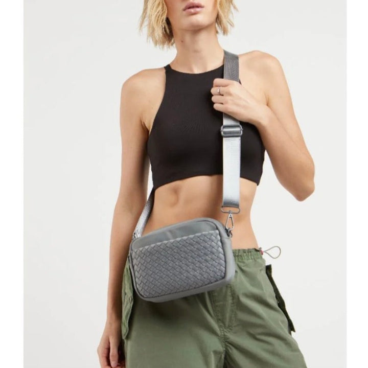 Sol and Selene Inspiration Woven Crossbody - Grey