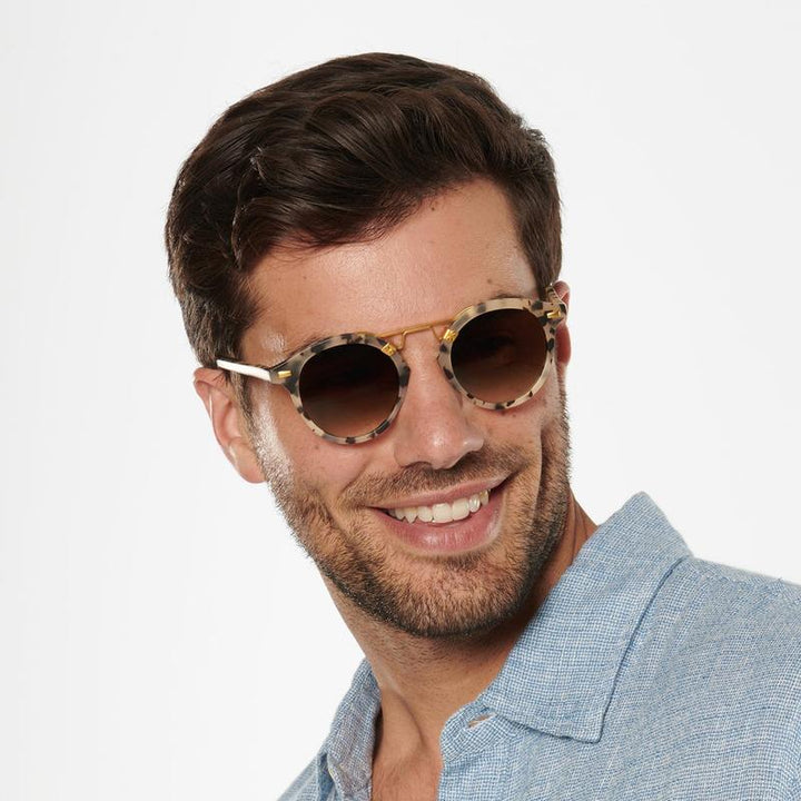Krewe St Louis Sunglasses - 24K Matte Oyster