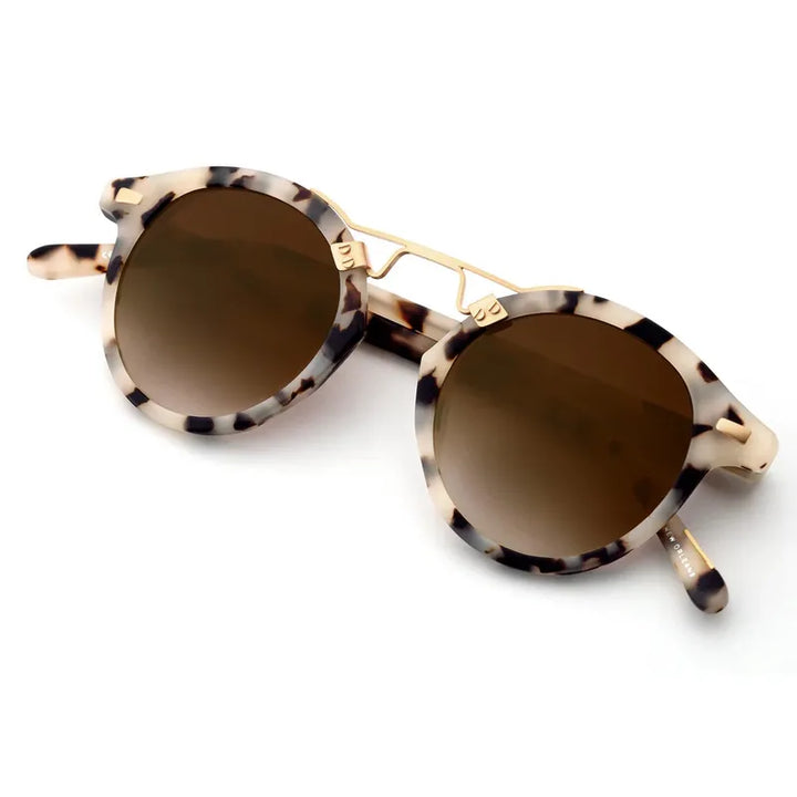 Krewe St Louis Sunglasses - 24K Matte Oyster