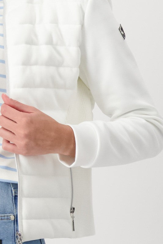 Monari Quilted Neoprene Jacket - Off White