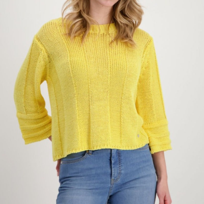 Monari 3/4 Sleeve Sweater - Yellow