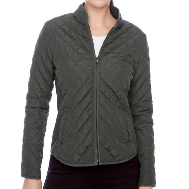 Sol and Selene Women's Slim Fit Quilt Jacket - Green – Open Court