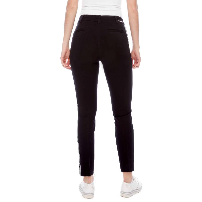 Swing Control Side Stripe Ponte Pants (30") - Black