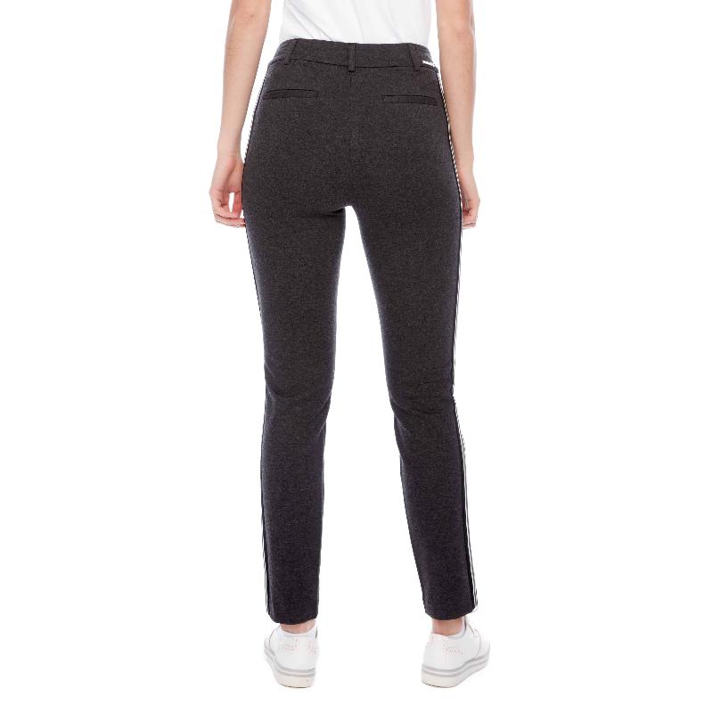 Swing Control Side Stripe Ponte Pants (30") - Charcoal