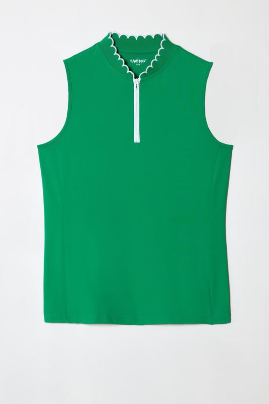 Swing Control Velocity Scallop S/L Top - Green