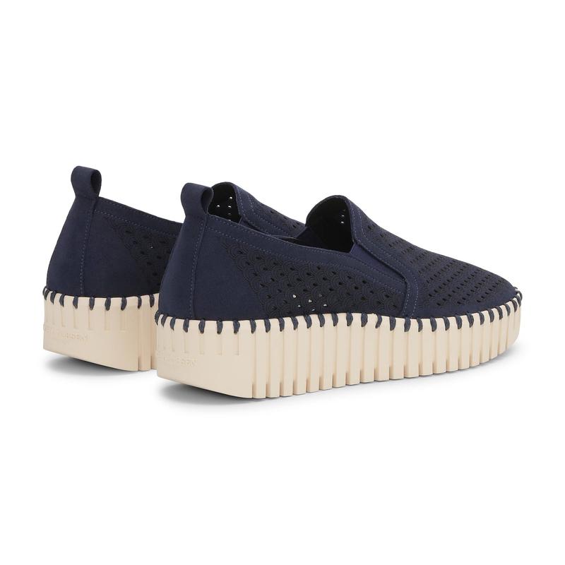 Ilse Jacobsen Tulip Slip On Platform - Navy/Ivory