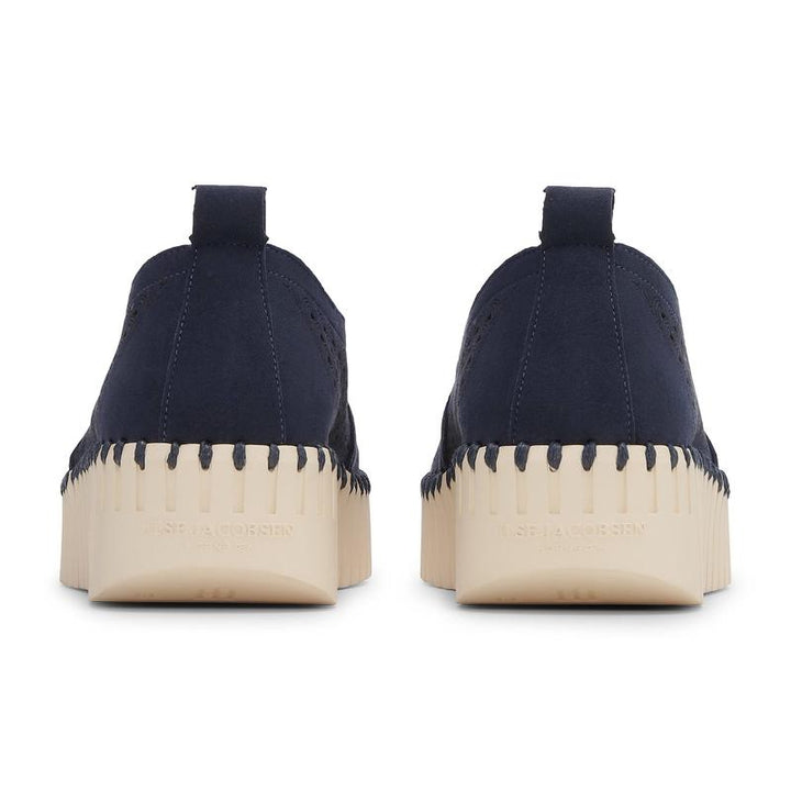 Ilse Jacobsen Tulip Slip On Platform - Navy/Ivory
