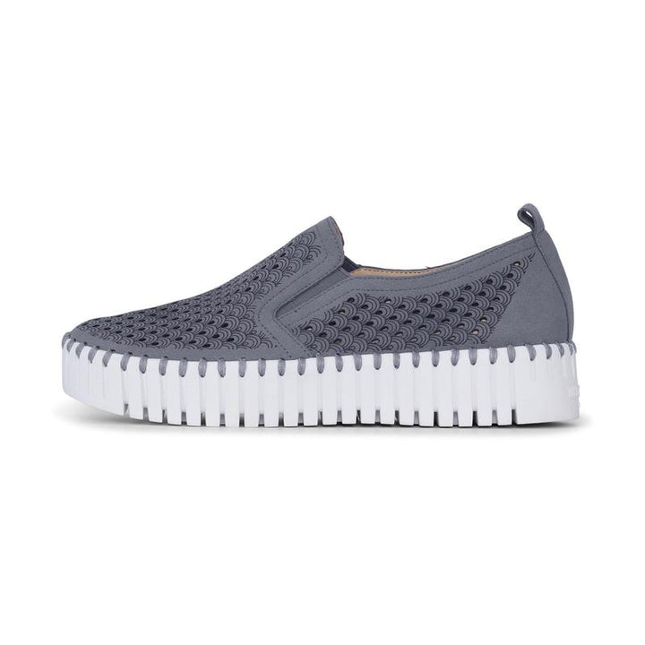 Ilse Jacobsen Tulip Slip On Platform - Blue/Grey