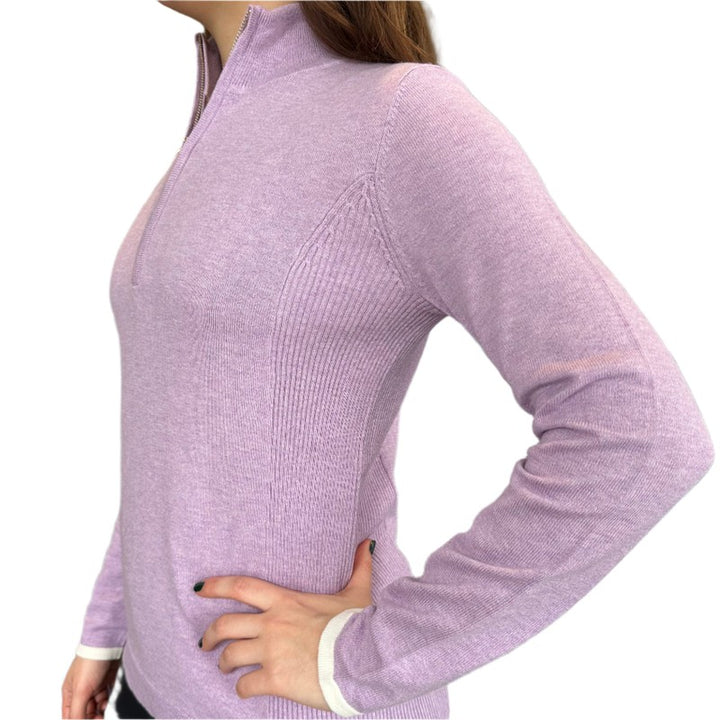 Alashan Cashmere Tee Time Sweater - Lavender Ice