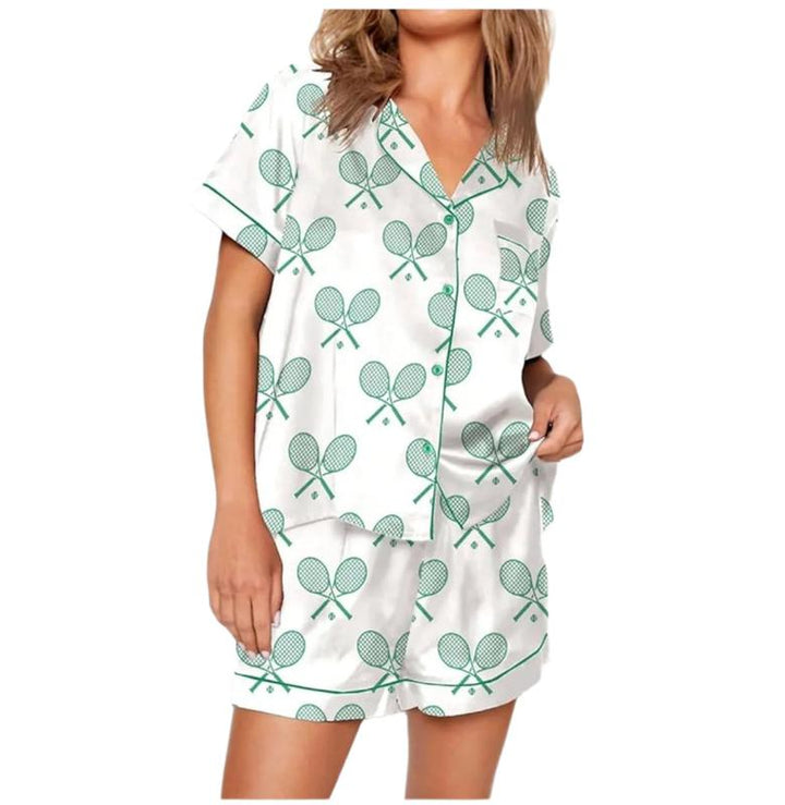 Tennis Racquet Pajamas - Green