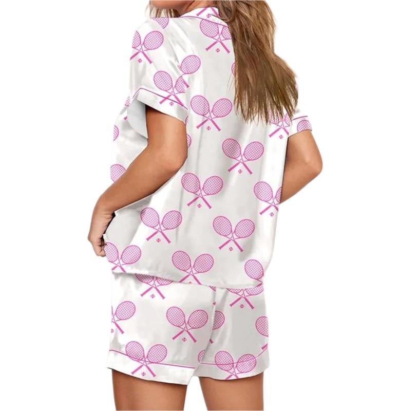 Tennis Racquet Pajamas - Pink