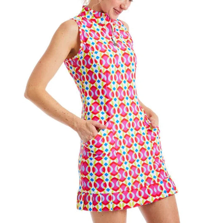 Tzu Tzu Shiloh Bazaar Dress - Pink Multi