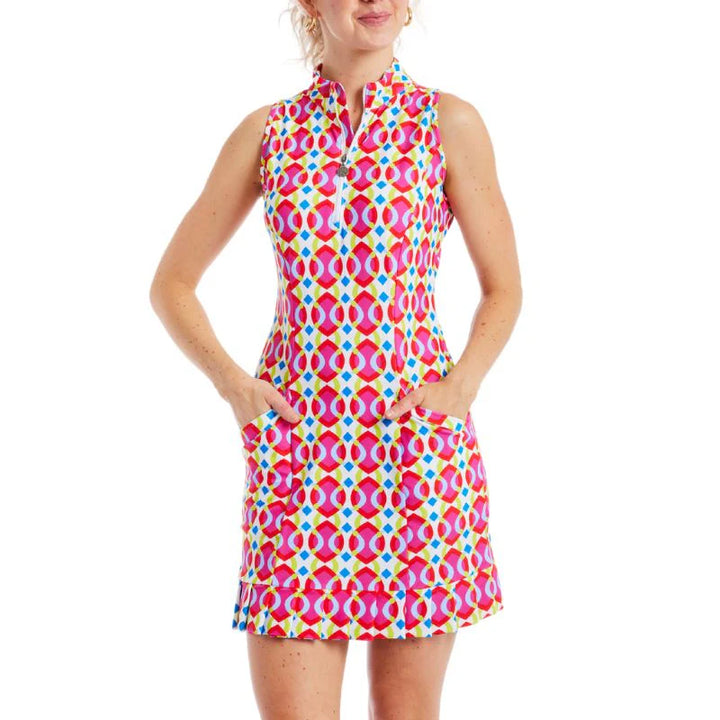 Tzu Tzu Shiloh Bazaar Dress - Pink Multi