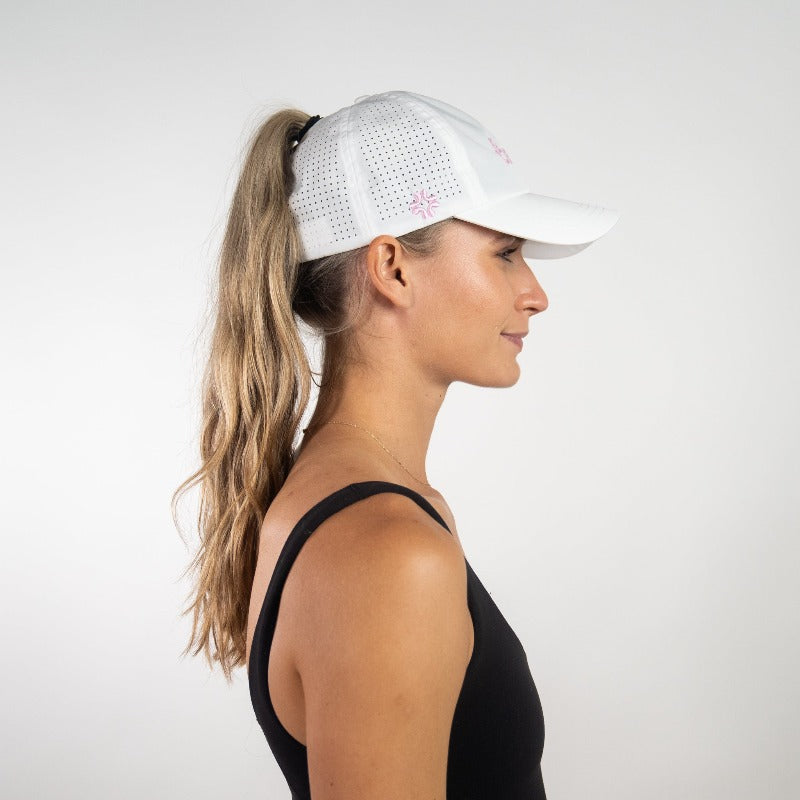 Vimhue Tennis Logo Hat - White/Pink