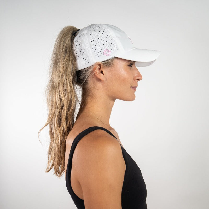 Vimhue Golf Logo Hat - White/Pink