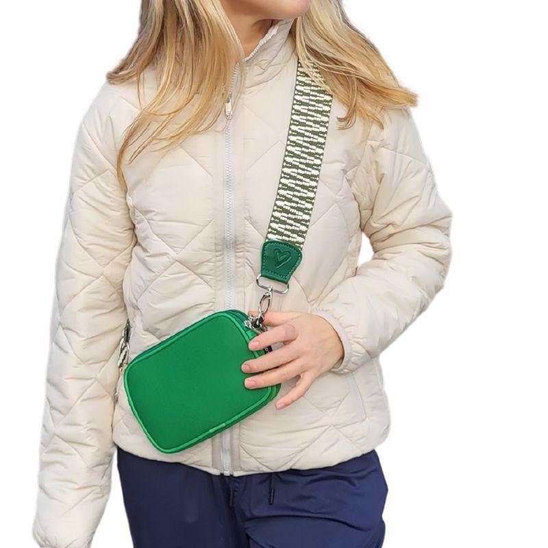 preneLOVE Dual Zip Belt/Crossbody Bag - Green