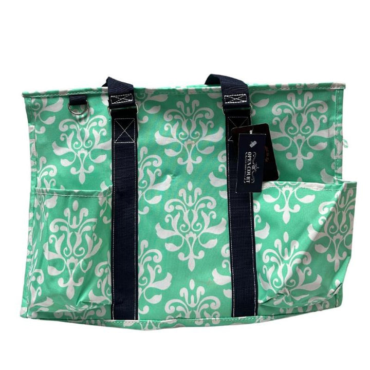 Love40 Tote Bag - Green Damask