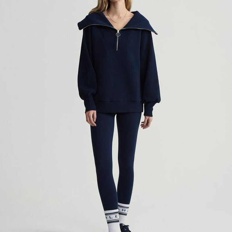 Varley Vine Zip Sweater - Sapphire