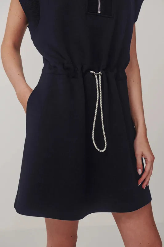 Varley Avaya Zip Dress - Navy