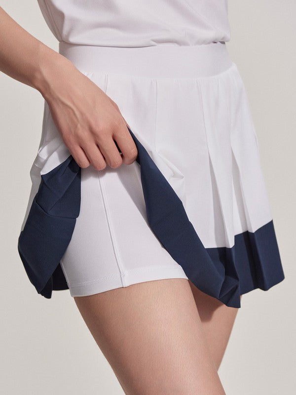 Varley Chase Skort - White/Blue Nights