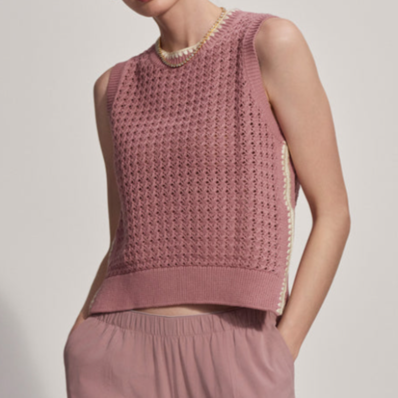 Varley Delaney Knit Vest - Woodrose