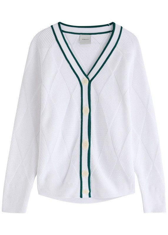 Varley Dorset Cardigan - White