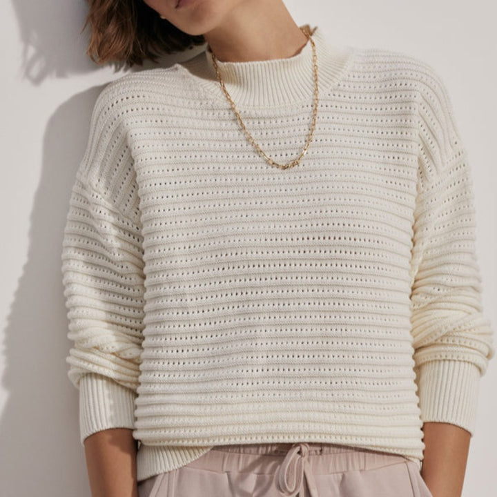 Varley Franco Crew Sweater - Egret