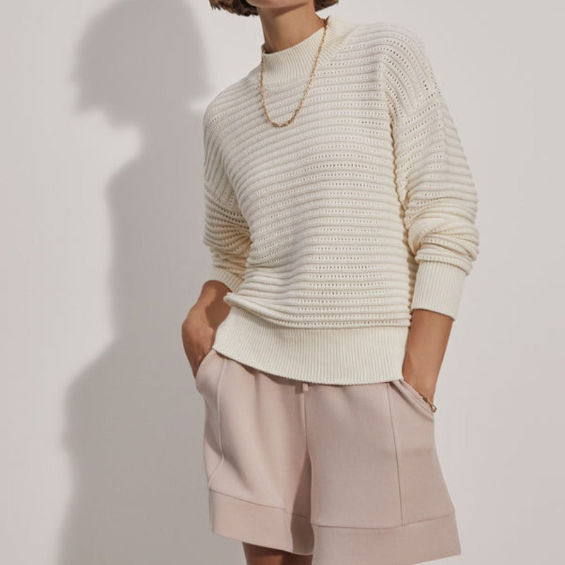 Varley Franco Crew Sweater - Egret