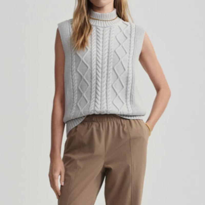 Varley Joilette Mock Neck S/L Sweater - Harbour Mist