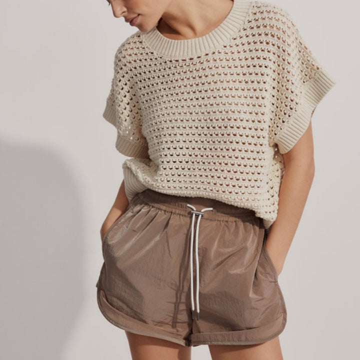 Varley Julianna S/S Knit Top - Birch