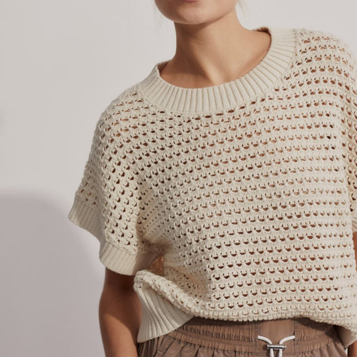 Varley Julianna S/S Knit Top - Birch