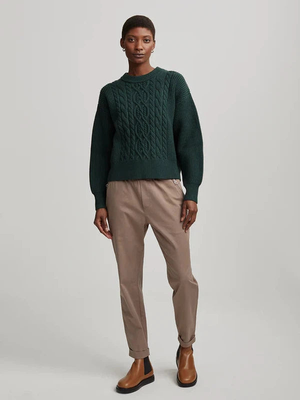 Varley Mondain Cable Sweater - Dark Spruce