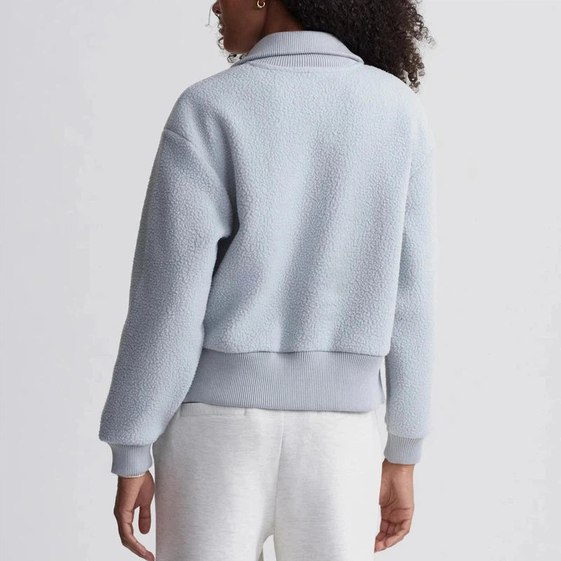 Varley Roselle Fleece Top - Pearl Blue