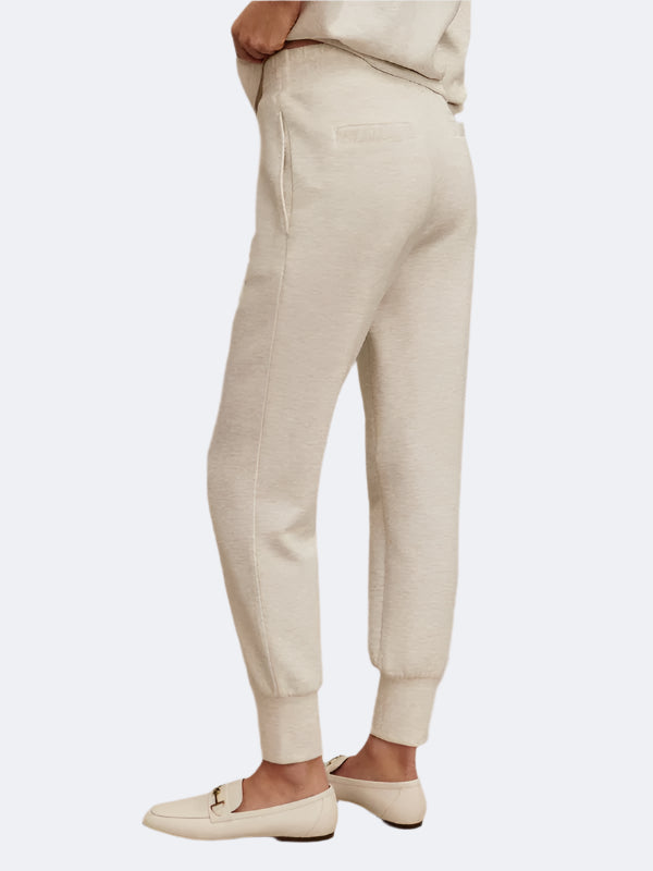 Varley Slim Zip Hem Pant (29.5") - Ivory Marl