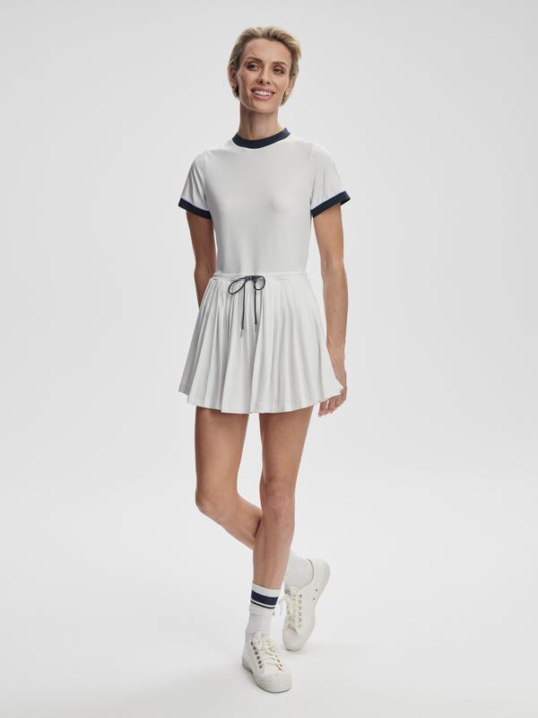 Varley Trent Dress - White/Blue Nights