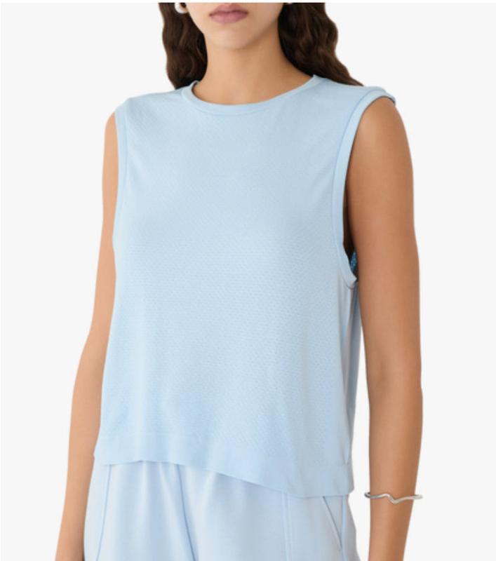 Varley Page Crop Tank - Cashmere Blue