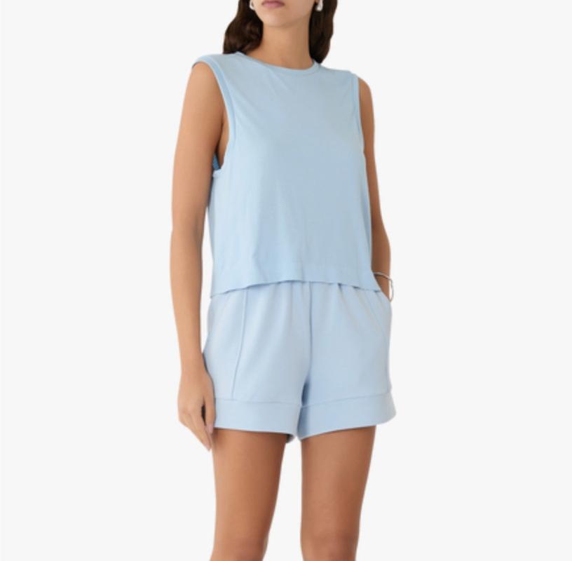 Varley Page Crop Tank - Cashmere Blue