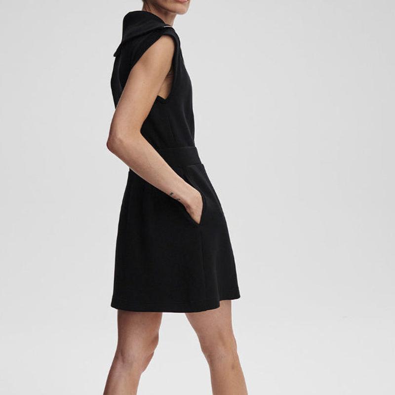 varley black dress Women's Varley Avaya Half Zip Mini Dress