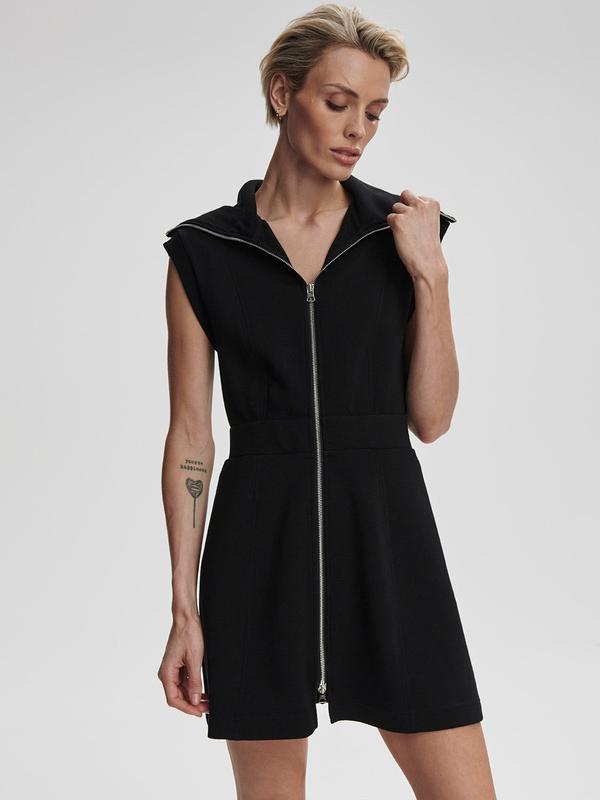 Varley Rebecca Zip Dress - Black
